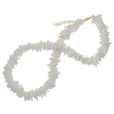 Imagem de Corrente de cascalho decorativa com pingente de concha irregular, acessórios de fabricação de joias para artesanato, bolsas, sapatos e ocasiões especiais