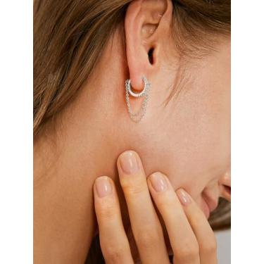 Imagem de Brincos femininos de argola com franjas inspirados em Cyberpunk, hipoalergênicos, joias delicadas para uso diário, presentes de aniversário e Natal para mulheres