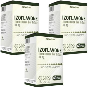 Imagem de Combo 3x Izoflavone 60 Cápsulas Fitoesteróis de Óleo de Soja