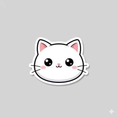 Imagem de Adesivo Decorativo para Carro e Moto, Modelo Gatinho (Adesivo40)