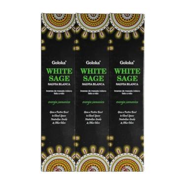 Imagem de Incenso Goloka Massala Sálvia Branca White Sage 3un.15g