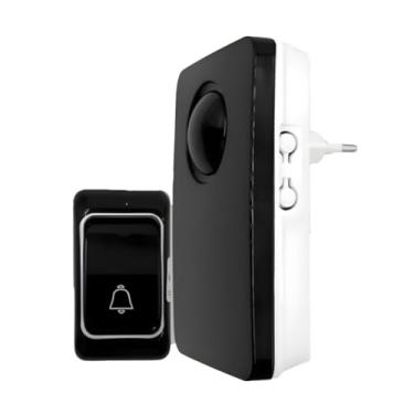 Imagem de Campainha Sem Fio Prova D'água Bivolt Residencial Comercial ou Botão Emergencial Inteligente 38 Sons Premium (Preto)
