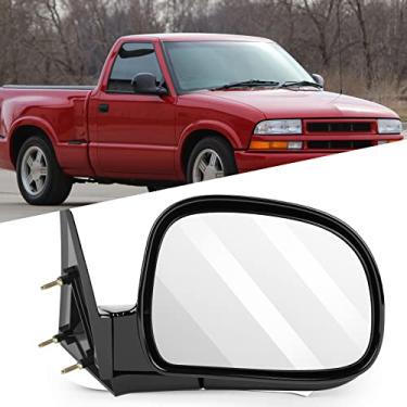 Imagem de ITOPUP Espelho retrovisor lateral adequado para 1994-1998 para Chevy Blazer S10 para GMC Jimmy S-15 para GMC S-15 Sonoma com dobra manual, sem aquecimento, 1 peça de espelho, ajuste manual do lado do