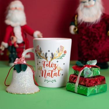 Imagem de Caneca Natalina De Porcelana 270ml - Magia E Amor Para Seu Natal