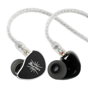 Imagem de Linsoul Kiwi Ears Belle 10 mm DLC monitor intra-auricular dinâmico, fones de ouvido com fio HiFi com dois cabos banhados a prata, IEM profissional para desempenho de palco/jogos/produção musical (sem
