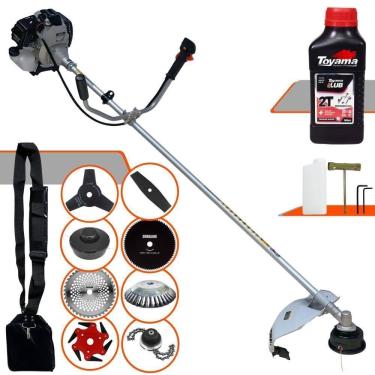 Imagem de Roçadeira Tbc43h 43cc + 6 Facas + Escova + Óleo Toyama 2t