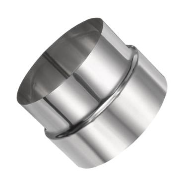 Imagem de PATIKIL Conector redutor de adaptador de escapamento de 12 cm ID para 11,9 cm OD, acoplador de duto redondo de tubo de fogão de aço inoxidável universal para aquecedores de água, fogões de madeira