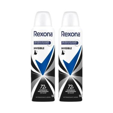 Imagem de Kit Desodorante Aerosol Rexona Feminino Invisible 150ml - 2 unidades