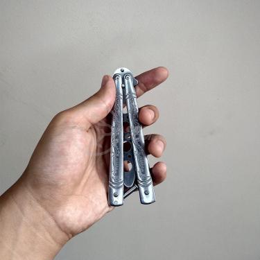 Imagem de Knife Silver Butterfly Prata Borboleta Dobrável De Aço