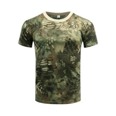 Imagem de Camiseta Masculina Camuflada 3D - Manga Curta, Gola Redonda - Moda Cas