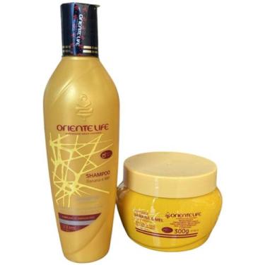 Imagem de Kit Banana e Mel 1 Shampoo 1 Máscara Teia 300ml Oriente Life