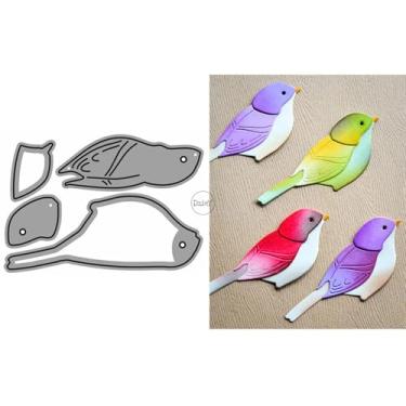 Imagem de DzIxY Conjunto de moldes de corte de metal de pássaros para fazer cartões, conjunto de recortes de papel, estêncil, suprimentos, modelos de máquina