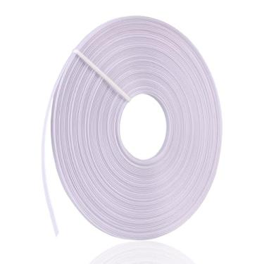 Imagem de Hilltian Desossamento de 50 metros para costura, barbatanas de plástico de baixa densidade para fazer espartilhos, espartilhos, vestidos de noiva, vestidos de noiva (branco, 6 mm)