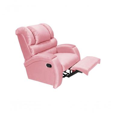 Imagem de Poltrona Imperial Zero Wall Reclinável Veludo Com Assento De Elevação Cor:rosa 200