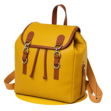 Imagem de Mochila De Couro Zup Essenza Cor Mostarda