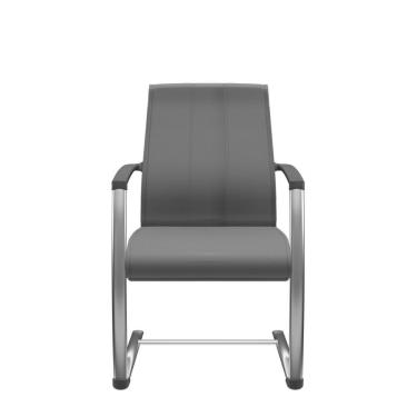 Imagem de Cadeira Suprema Aproximação Cromada Dunas Cinza