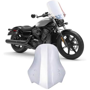 Imagem de Para Sportster Nightster RH 975 RH975S Special 2023-2025 motocicleta para-brisa carenagem de ar defletor de vento guidão para-brisa acessórios de motocicleta (50 cm × 51 cm)