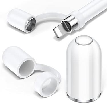 Imagem de TITACUTE Capa para Apple Pencil de 1ª Geração de iPencil Magnético de Substituição para Apple Pen Top Stylus Capa Antiqueda de Silicone para iPad Pro 10,5 polegadas 12,9 polegadas 9,7 polegadas para iPad 10 9 8 7 6 Air 3 Mini 5ª Branco