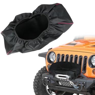 Imagem de Hovom Capa de guincho, capa de guincho impermeável Oxford 600D resistente, 55 cm × 23 cm × 7,25 cm, capas protetoras para guinchos elétricos de 3,855 a 7937 kg, acessórios externos para carro, SUV