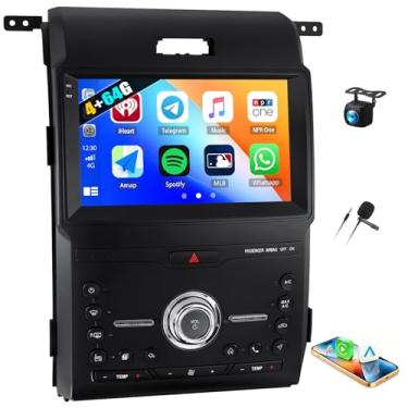 Imagem de [4 + 64 GB] Estéreo automotivo Android 15 para Ford F150 2013 2014 com carplay sem fio e Android Auto, rádio veicular com tela sensível ao toque de 23 cm com Bluetooth, link espelhado, WiFi, GPS, FM