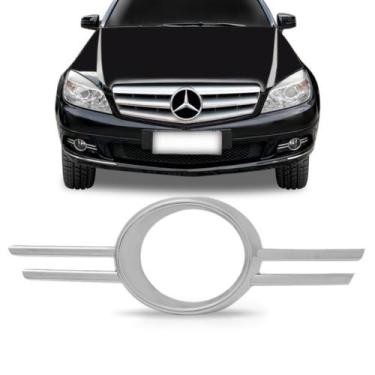Imagem de Moldura farol milha auxiliar mercedes benz c180 2008 a 2011 cromado - 