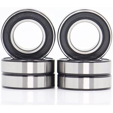 Imagem de 6 peças 6800-2RS Rolamento 10 x 19 x 5 mm ABEC-7 6800RS Rolamentos de esferas de seção fina métrica para cubo de bicicleta cubos dianteiros traseiros roda