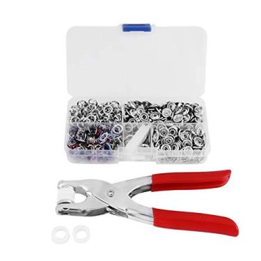 Imagem de Prendedores de botões de pressão de metal, botões de pressão com alicates, cores mistas, ecológicas, resistentes à ferrugem, para roupas e artesanato DIY, 120 conjuntos