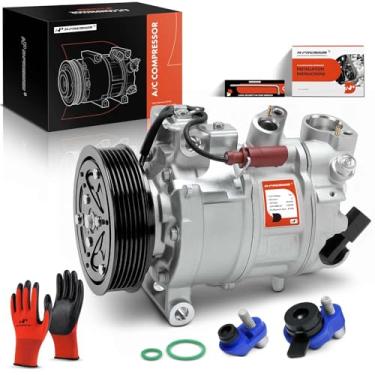 Imagem de A-Premium Compressor De Ar Condicionado Premium Com Embreagem Compatível Volkswagen Jetta 2019-2021, Golf 2018-2019, Tiguan 2018-2020, Gti 2019-2020, R 2019, Sportwagen 2019