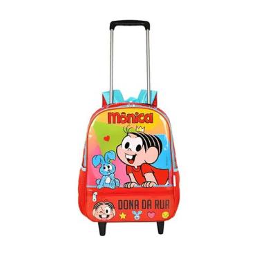 Imagem de Mochila Monica Rodinhas Infantil Feminina Escolar Lançamento - Luxcel