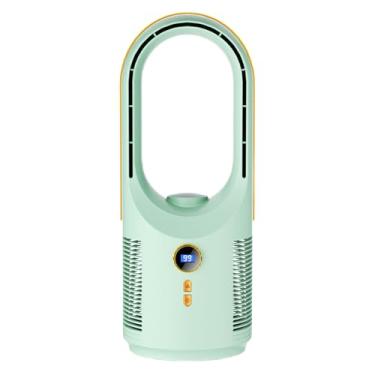 Imagem de Ventilador de mesa pequeno sem lâminas, ventilador silencioso sem lâminas de 5 velocidades para mesa - Circulador de ar recarregável por USB, luz noturna para casa, carro, trailer, acampamento, quarto