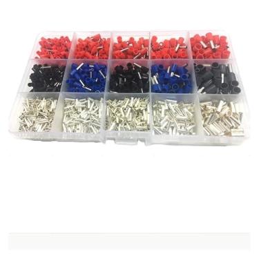 Imagem de 1375-780 peças Kit terminador de ponteiras de fio bootlace kit terminal de crimpagem elétrico kit de terminais de crimpagem embalado em caixa (kit de 1530 peças)