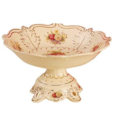 Imagem de Cesta de frutas Cestas de armazenamento de fruteiras Tigela de frutas, cesta de frutas de balcão Tigelas grandes de servir estilo nórdico, tigela de servir de cerâmica, suporte de frutas para lanches