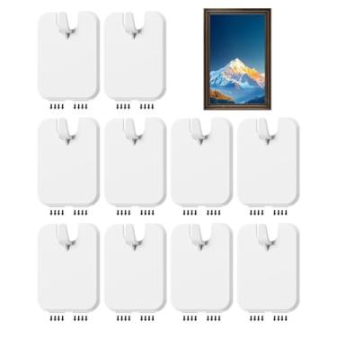 Imagem de Cabides para parede de gesso – ganchos para moldura de fotos | Kit de ferramentas adesivo para decoração de quarto de apartamento de casa, decoração de quarto de hotel, drywall, dormitório, pintura