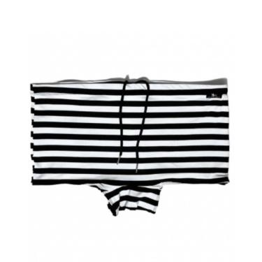 Imagem de SUNGA MASCULINA ADULTO TRADICIONAL LISTRA PRETO E BRANCO-Masculino