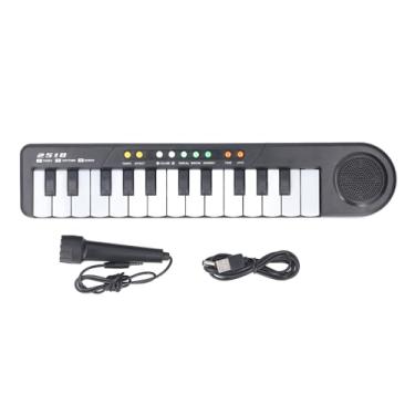 Imagem de TOPINCN Teclado de Piano Infantil, Brinquedo Musical Eletrônico de 25 Teclas, Teclado Digital, Suporte de Música para Piano, Adesivos de Teclado para Crianças Acima de 3 Anos, Meninos