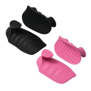 Imagem de Luva para Musculação Grip Protetor de Pegada Antiderrapante Halteres e Barras(1 Par Preto/1 Par Rosa)