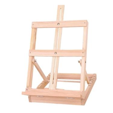 Imagem de Esquirla Cavalete de mesa para desenho, cavalete para pintura, quadro de esboços para pintores, estúdio de artista, Madeira de Pinho