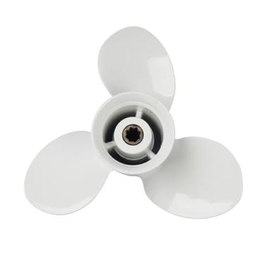 Imagem de TEKKOAUTO Hélice de motor de popa de reposição para Yamaha 6.3 cm Gearcase 9.9HP 15HP 20HP 8 estrias 63V-45945-00-EL 683-45945-00-EL