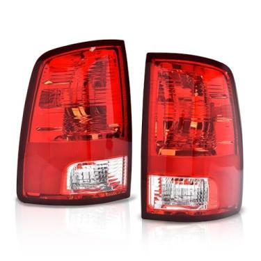 Imagem de ALLGOOD Conjunto de luz traseira traseira sem lâmpadas compatível com Dodge Ram 1500 2009-2018: Compatível com Dodge Ram 2500 2010-2018 CH2818124, CH2819124 Par de luzes traseiras