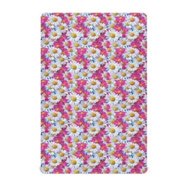 Imagem de STAYTOP Lindas pétalas de margarida, lençol de berço para meninos e meninas, lençol com elástico para berço padrão e colchão infantil, de microfibra supermacia, 132 × 71 x 22 cm