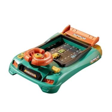 Imagem de oshhni Simulador de direção com volante, leve e musical, brinquedo educativo para meninos de 3, 4, 5 e 6 anos, Versão Racing Verde