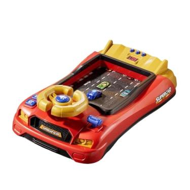Imagem de simhoa Volante de brinquedo com simulador de direção, brinquedo educativo com controle de direção simulada, Versão Vermelha Do Temporizador