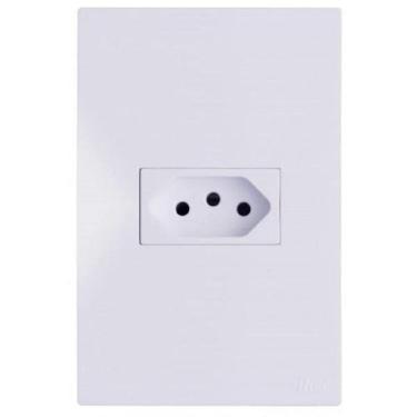 Imagem de Conjunto Tomada 20A Horizontal 4X2 Recta Branco Brg11180-5Br