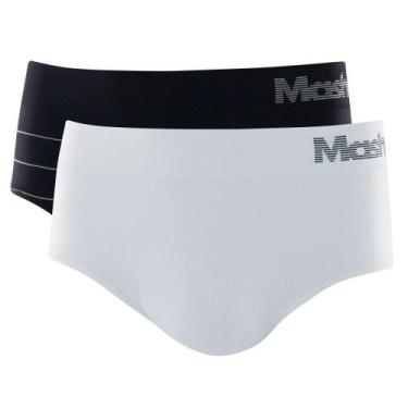Imagem de Kit 2 Cuecas Slip Mash Masculina Microfibra, Preto, P