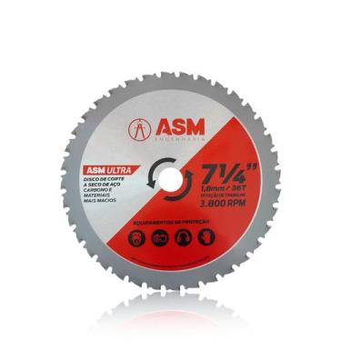 Imagem de Disco de Corte ASM Ultra 7.1/4" 36T - Multiuso para Aço, Alumínio e Ma