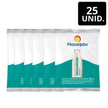Imagem de Kit 25 Leite em Pó Desnatado Instantâneo 200g - PIRACANJUBA