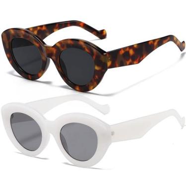 Imagem de Anteojos de sol AIEYEZO grandes con montura de ojo de gato para mujer 