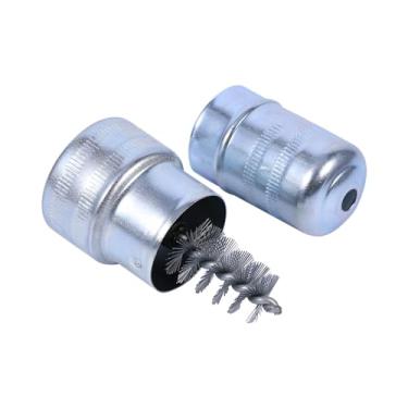 Imagem de Cosiki Ferramenta de Escova para Limpeza de Terminal de Bateria de Carro, Escova Manual Eficaz para Remoção de Ferrugem para Manter o Desempenho da Bateria do Veículo, Feita de Ferro Galvanizado e