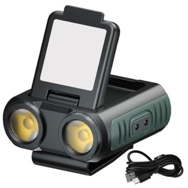 Imagem de Lanterna de cabeça com Clip Cap Indução LED Luz USB Recarregável Tocha para Camping Pesca