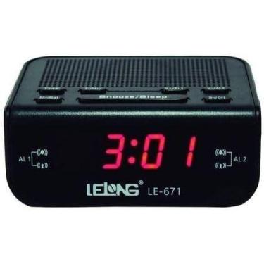 Imagem de Relógio Despertador Digital Elétrico De Mesa Rádio Am/fm 671